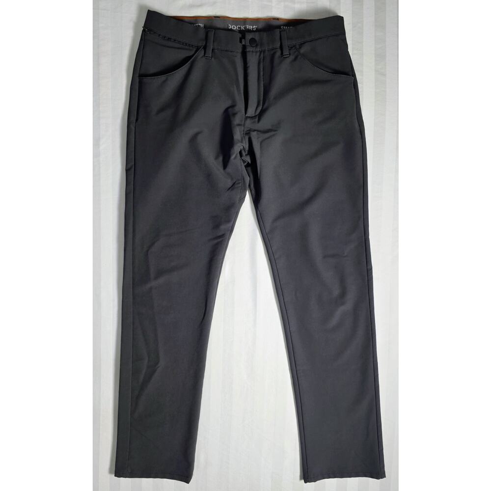 Dockers Smart 360 Tech Slim Fit Pants Gray Stretch Performance Mens 34x32